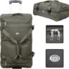 Travelsuitcase Atlanta - Stevige Trolley Tas - Groen - Handige Zakken - 80 Liter