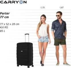 CarryOn Porter ® Reiskoffer - 77cm Trolley Met TSA-slot - 100 Ltr - OKOBAN Registratie - Zwart 14 CarryOn Porter ® Reiskoffer - 77cm Trolley Met TSA-slot - 100 Ltr - OKOBAN Registratie - Zwart -Bagageopslag 1200x1158 5