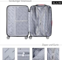 Monazana – Kofferset Exopack - 3-delig –TSA Slot – Wielen - Champagne -Bagageopslag 1200x1158 8