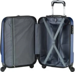 Princess Traveller Sydney - Handbagagekoffer - Laptop Vak - Blauw - S - 55cm -Bagageopslag 1200x1160