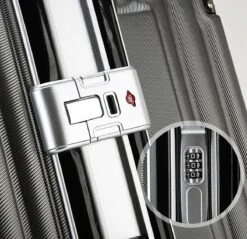 Design Handbagage Reiskoffer 20'', 50.8 Cm Cabinbag, Spinner , Aluminium Magnesium Alloy Frame Koffer, (LIGHT GRIJS) -Bagageopslag 1200x1162 3