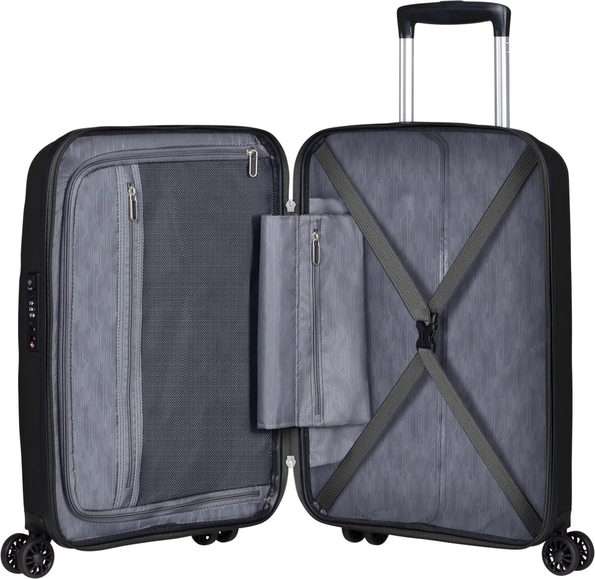 American Tourister Reiskoffer - Bon Air Dlx Spinner 55/20 Tsa (Handbagage) Black 6 American Tourister Reiskoffer - Bon Air Dlx Spinner 55/20 Tsa (Handbagage) Black - Afbeelding 4