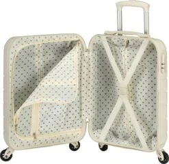 Princess Traveller Florence - Handbagagekoffer Met Strap - Crème - S - 55cm -Bagageopslag 1200x1168 4