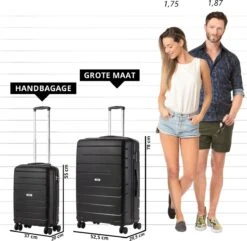 TravelZ Big Bars Kofferset - Trolleyset TSA 2-delig - Handbagage En Groot - Zwart 14 TravelZ Big Bars Kofferset - Trolleyset TSA 2-delig - Handbagage En Groot - Zwart -Bagageopslag 1200x1169 27