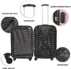 TravelZ Horizon Handbagagekoffer - 54cm Handbagage Trolley Met Gevoerde Binnenkant - Baby Roze -Bagageopslag 1200x1169 7