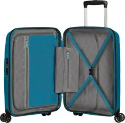 American Tourister Reiskoffer - Bon Air Dlx Spinner 55/20 Tsa (Handbagage) Seaport Blue -Bagageopslag 1200x1176