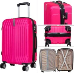 Monopol - Almeria - Reiskoffer Groot - ABS - Roze - 119 Liter! - Maat XL - 119 Liter!