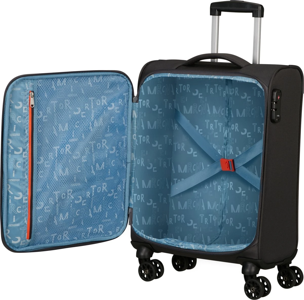 American Tourister Reiskoffer - Sea Seeker Spinner 55cm (Handbagage)- Charcoal Grey 12 American Tourister Reiskoffer - Sea Seeker Spinner 55cm (Handbagage)- Charcoal Grey - Afbeelding 10