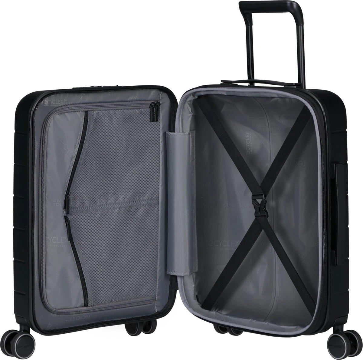 American Tourister Reiskoffer Met Laptopvak - Novastream Spin. 55/20 Tsa Exp Smart (Handbagage) Dark Slate 5 American Tourister Reiskoffer Met Laptopvak - Novastream Spin. 55/20 Tsa Exp Smart (Handbagage) Dark Slate - Afbeelding 3