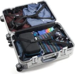 Aluminium Handbagage Koffer Mozzel Darrow - Reiskoffer Met Wielen - 51cm - Harde Koffer - Zilver -Bagageopslag 1200x1190 5