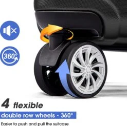 Merax 3-delig Kofferset Met TSA Slot - Trolleyset ABS 40L, 70L & 110 Liter - Zwart -Bagageopslag 1200x1195 10