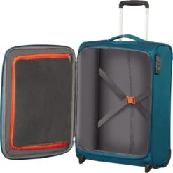 American Tourister Reiskoffer - Crosstrack Spinner 55/20 Tsa (Handbagage) Navy/Orange -Bagageopslag 1200x1196