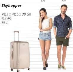 CarryOn Skyhopper Reiskoffer - 78cm TSA Trolley Met OKOBAN - Dubbele Wielen - Champagne 17 CarryOn Skyhopper Reiskoffer - 78cm TSA Trolley Met OKOBAN - Dubbele Wielen - Champagne -Bagageopslag 1200x1196 5