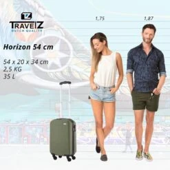 TravelZ Horizon Handbagagekoffer - 54cm Handbagage Trolley Met Gevoerde Binnenkant - Groen -Bagageopslag 1200x1199 10
