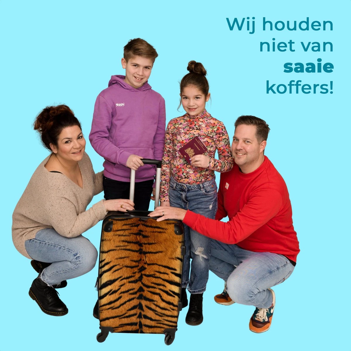 NoBoringSuitcases.com® Koffer Groot - Tijger - Wilde Dieren - Tijgerprint - Design - Trolley Koffer Met TSA-slot - Met Wielen - 90 Liter - Reiskoffer - 66 Cm 7 NoBoringSuitcases.com® Koffer Groot - Tijger - Wilde Dieren - Tijgerprint - Design - Trolley Koffer Met TSA-slot - Met Wielen - 90 Liter - Reiskoffer - 66 Cm - Afbeelding 5