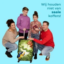 NoBoringSuitcases.com® Koffer Groot - Jungle - Dieren - Groen - Kinderen - Trolley Koffer Met TSA-slot - Met Wielen - 90 Liter - Reiskoffer - 66 Cm -Bagageopslag 1200x1200 1115
