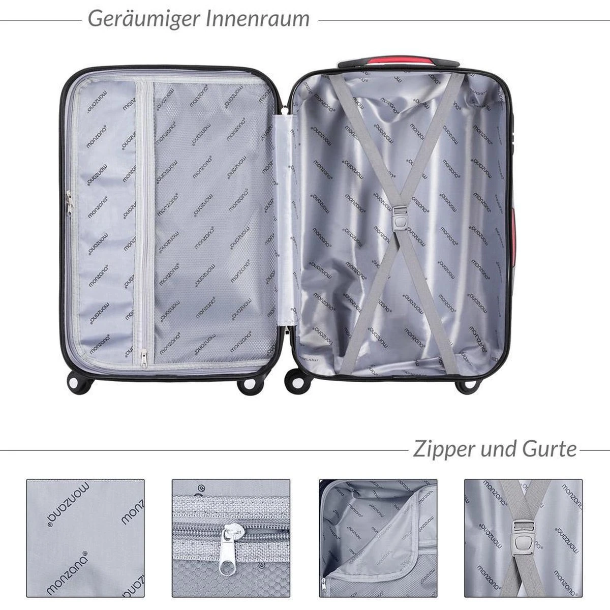 Monzana Hard Case Koffer Baseline L Zwart 7 Monzana Hard Case Koffer Baseline L Zwart - Afbeelding 5