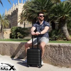 CabinMax Handbagage Koffer - Trolley 30L - Harde Reiskoffer - 45x36x20cm - Lichtgewicht - Groot Capaciteit - Zwart -Bagageopslag 1200x1200 121