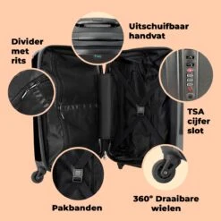 NoBoringSuitcases.com® Koffer Groot - Gaming - Quotes - Neon - Gaming Diva - Vrouwen - Trolley Koffer Met TSA-slot - Met Wielen - 90 Liter - Reiskoffer - 66 Cm -Bagageopslag 1200x1200 1344