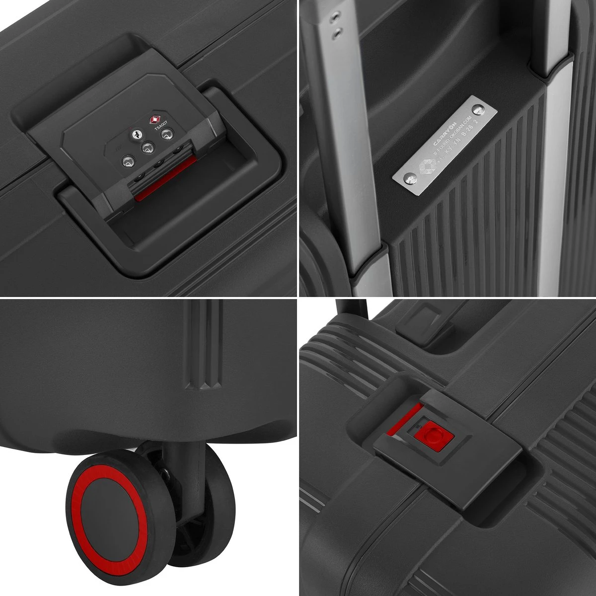 CarryOn Protector Luxe Reiskoffer - Trolley 66cm Met TSA-klikslot En OKOBAN - Ultrasterk - Zwart 9 CarryOn Protector Luxe Reiskoffer - Trolley 66cm Met TSA-klikslot En OKOBAN - Ultrasterk - Zwart - Afbeelding 7