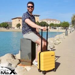 CabinMax Handbagage Koffer - Trolley 30L - Harde Reiskoffer - 45x36x20cm - Lichtgewicht - Groot Capaciteit - Geel -Bagageopslag 1200x1200 137