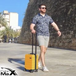 CabinMax Handbagage Koffer - Trolley 30L - Harde Reiskoffer - 45x36x20cm - Lichtgewicht - Groot Capaciteit - Geel -Bagageopslag 1200x1200 138