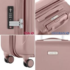CarryOn Skyhopper Reiskoffer - 78cm TSA Trolley Met OKOBAN - Dubbele Wielen - Old Pink -Bagageopslag 1200x1200 1440