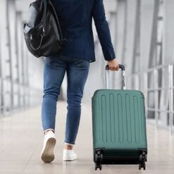 TRVLMORE Koffer - Handbagage - 54x36x20cm - 38L - Donkergroen -Bagageopslag 1200x1200 153