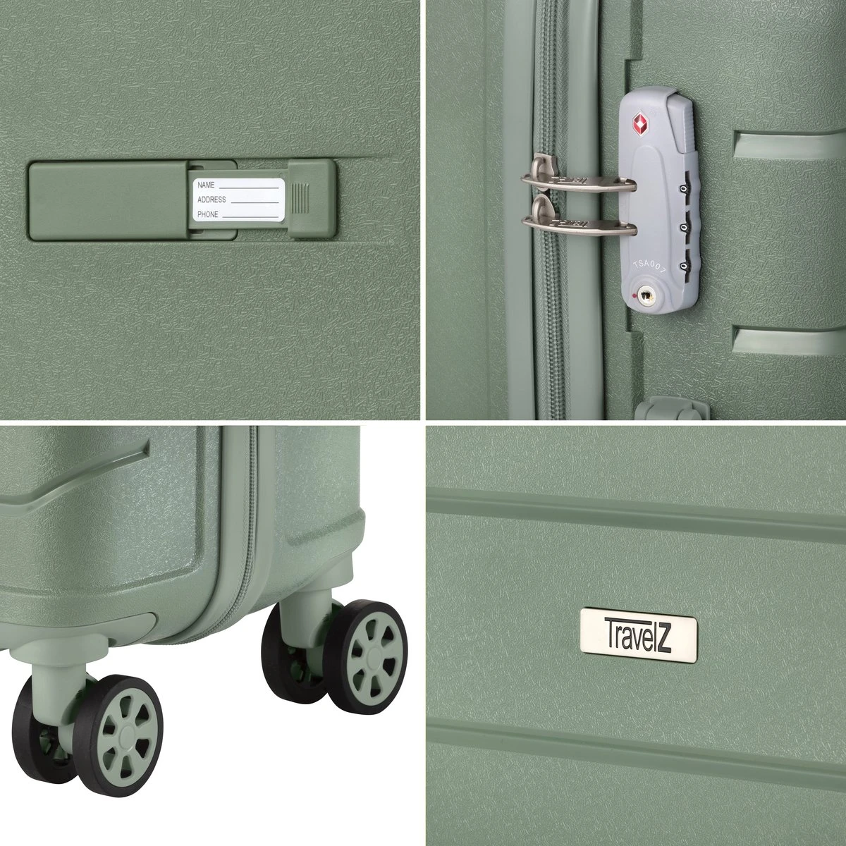 TravelZ Big Bars Reiskoffer 68 Cm Met Dubbele Wielen - Trolley Koffer Met TSA-slot - Olijf 8 TravelZ Big Bars Reiskoffer 68 Cm Met Dubbele Wielen - Trolley Koffer Met TSA-slot - Olijf - Afbeelding 6