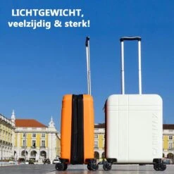 CabinMax Velocity Handbagage Koffer - Uitbreidbaar Trolley 44L - Harde Reiskoffer - 55x40x20/25 Cm - Lichtgewicht - Groot Capaciteit - Oranje -Bagageopslag 1200x1200 1566