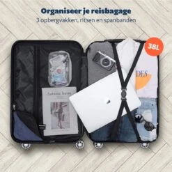 TRVLMORE Koffer - Handbagage - 54x36x20cm - 38L - Roségoud -Bagageopslag 1200x1200 163
