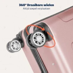 TRVLMORE Koffer - Handbagage - 54x36x20cm - 38L - Roségoud -Bagageopslag 1200x1200 164