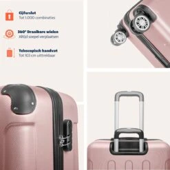 TRVLMORE Koffer - Handbagage - 54x36x20cm - 38L - Roségoud -Bagageopslag 1200x1200 167
