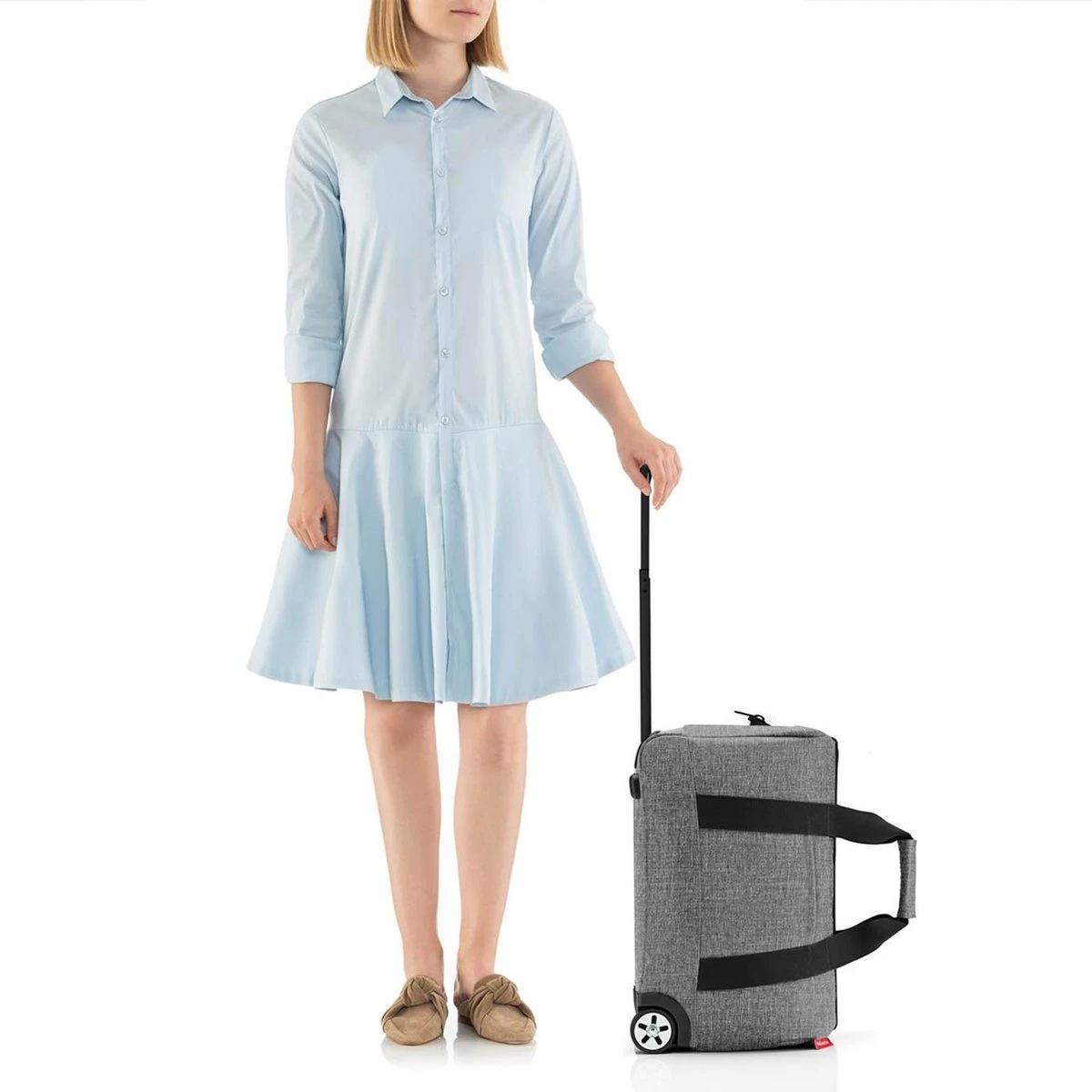 Reisenthel Allrounder Trolley Reiskoffer Reistas Op 2 Wielen - 30L - Twist Silver Grijs 4 Reisenthel Allrounder Trolley Reiskoffer Reistas Op 2 Wielen - 30L - Twist Silver Grijs - Afbeelding 2