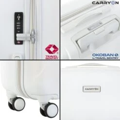 CarryOn Skyhopper Reiskoffer - 78cm TSA Trolley Met OKOBAN - Dubbele Wielen - Wit -Bagageopslag 1200x1200 1747