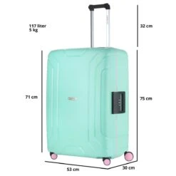 CarryOn Steward TSA Reiskoffer - 75cm Trolley Met Kliksloten - Dubbele Wielen - Mint 30 CarryOn Steward TSA Reiskoffer - 75cm Trolley Met Kliksloten - Dubbele Wielen - Mint -Bagageopslag 1200x1200 1785