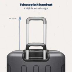 TRVLMORE Kofferset - 3 Delig - 38L (handbagage) + 70L + 110L - Donkergrijs -Bagageopslag 1200x1200 1826