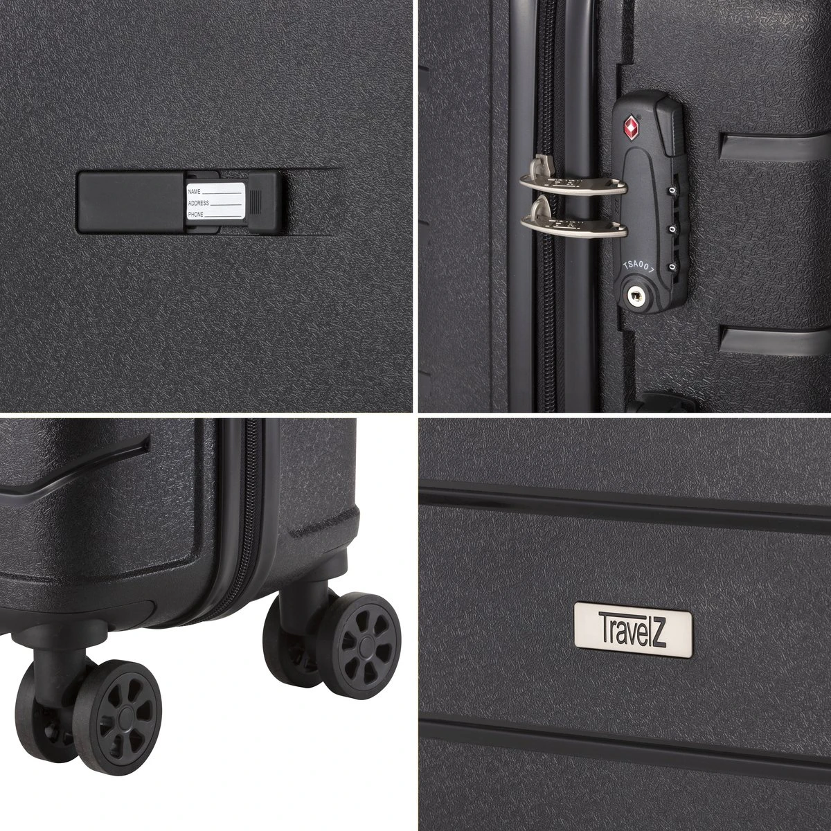 TravelZ Big Bars Kofferset - Trolleyset TSA 2-delig - Handbagage En Groot - Zwart 7 TravelZ Big Bars Kofferset - Trolleyset TSA 2-delig - Handbagage En Groot - Zwart - Afbeelding 5
