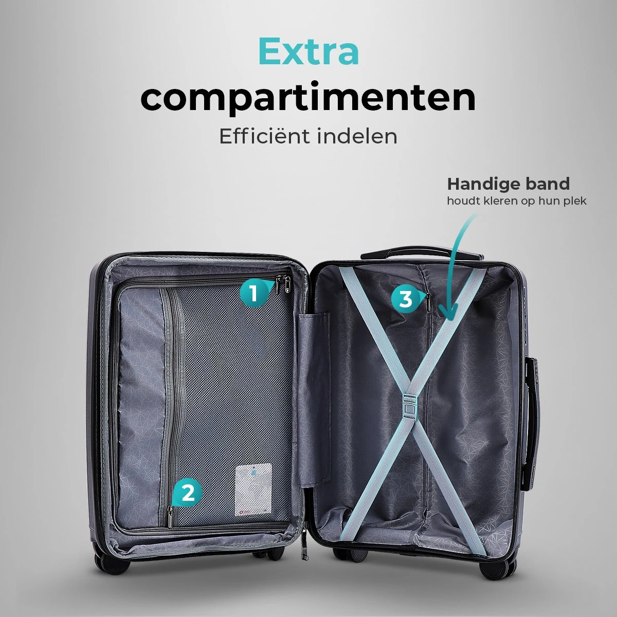 Legage Koffer Handbagage - Reiskoffer - Trolley - Inclusief Uitzetlaag - Inclusief TSA Slot - Zwart - Maat S - 20 Inch 11 Legage Koffer Handbagage - Reiskoffer - Trolley - Inclusief Uitzetlaag - Inclusief TSA Slot - Zwart - Maat S - 20 Inch - Afbeelding 9