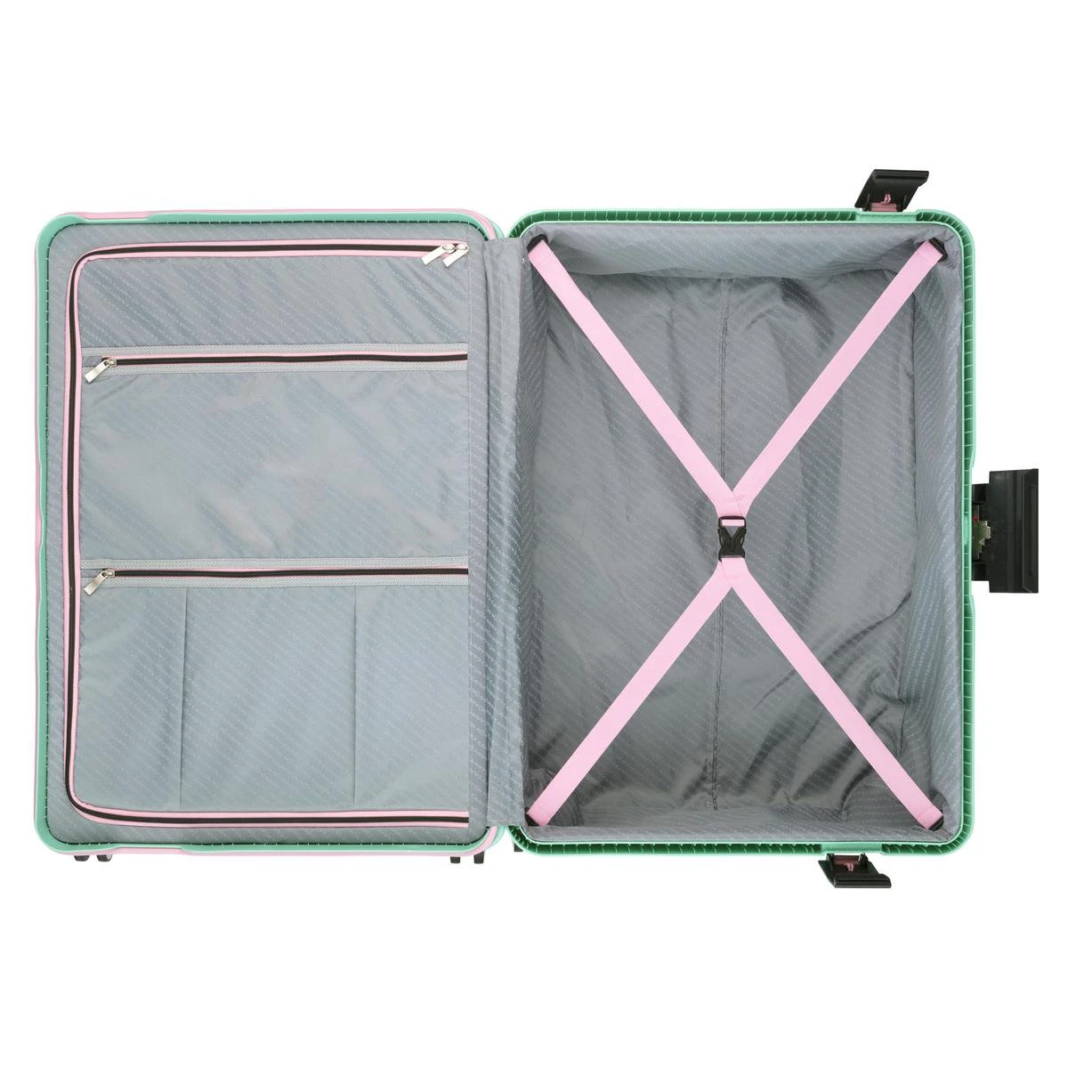 CarryOn Steward Kofferset - 2-delige TSA Trolleyset Met Kliksloten - Dubbele Wielen - Mint 11 CarryOn Steward Kofferset - 2-delige TSA Trolleyset Met Kliksloten - Dubbele Wielen - Mint - Afbeelding 9
