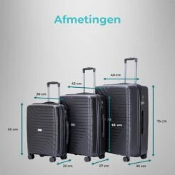 Legage Kofferset - Kofferset 3-Delig - Inclusief TSA Sloten - 1 Handbagage Koffer - Trolley - Zwart -Bagageopslag 1200x1200 2099