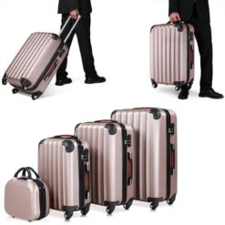 Monzana Hardcase Kofferset 4 Delig - Baseline Beautycase/M/L/XL - Rosé 25 Monzana Hardcase Kofferset 4 Delig - Baseline Beautycase/M/L/XL - Rosé -Bagageopslag 1200x1200 2125