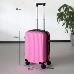 Handbagage Koffer 55cm Roze 4 Wielen Trolley Met Pin Slot -Bagageopslag 1200x1200 270
