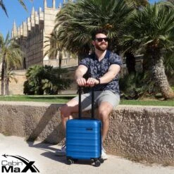 CabinMax Handbagage Koffer - Trolley 30L - Harde Reiskoffer - 45x36x20cm - Lichtgewicht - Groot Capaciteit - Aegean Blue -Bagageopslag 1200x1200 297