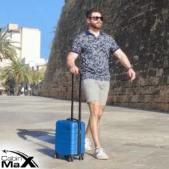 CabinMax Handbagage Koffer - Trolley 30L - Harde Reiskoffer - 45x36x20cm - Lichtgewicht - Groot Capaciteit - Aegean Blue -Bagageopslag 1200x1200 298