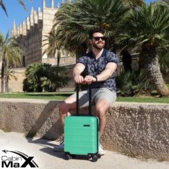 CabinMax Handbagage Koffer - Trolley 30L - Harde Reiskoffer - 45x36x20cm - Lichtgewicht - Groot Capaciteit - Mint Green -Bagageopslag 1200x1200 341