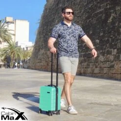 CabinMax Handbagage Koffer - Trolley 30L - Harde Reiskoffer - 45x36x20cm - Lichtgewicht - Groot Capaciteit - Mint Green -Bagageopslag 1200x1200 342