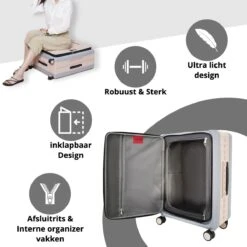 Asyam Units- Handbagage- Invouwbaar- Koffer- Koffer 38L- Spinner Wielen- TSA Slot- Lichtgewicht- Zwart 11 Asyam Units- Handbagage- Invouwbaar- Koffer- Koffer 38L- Spinner Wielen- TSA Slot- Lichtgewicht- Zwart -Bagageopslag 1200x1200 405