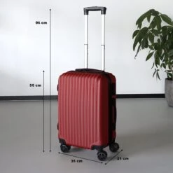 Handbagage Koffer 55cm Rood 4 Wielen Trolley Met Pin Slot -Bagageopslag 1200x1200 475