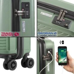 CarryOn Transport Handbagagekoffer - USB Handbagage 55cm - OKOBAN - Dubbele Wielen - Olijf 12 CarryOn Transport Handbagagekoffer - USB Handbagage 55cm - OKOBAN - Dubbele Wielen - Olijf -Bagageopslag 1200x1200 484